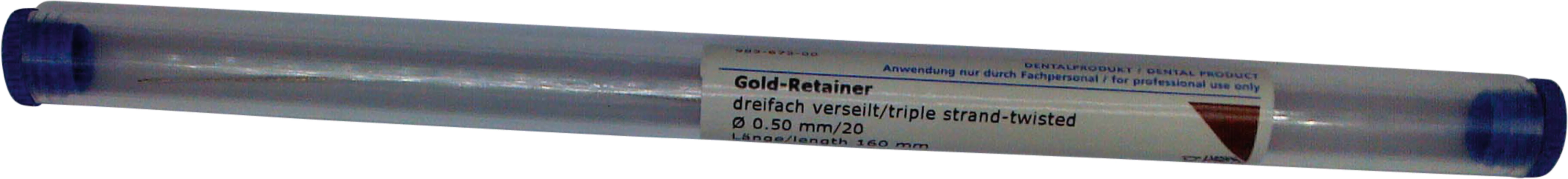 Gold Retainerdraht Stück 3 fach verseilt Ø 0,50 mm