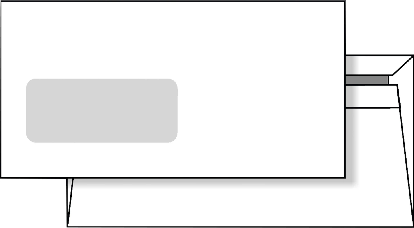 Briefhüllen Packung 1000 Stück mit Fenster, A4