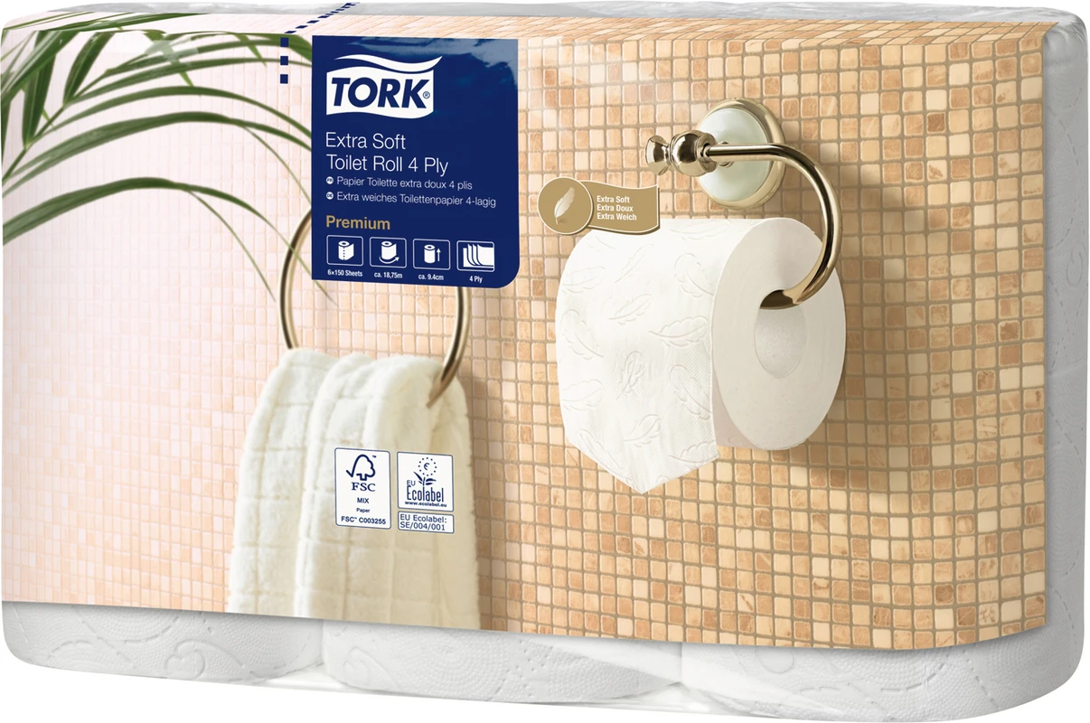 TORK® Premium Toilettenpapier extra weich Karton 7 x 6 Rollen 4-lagig, extra weich
