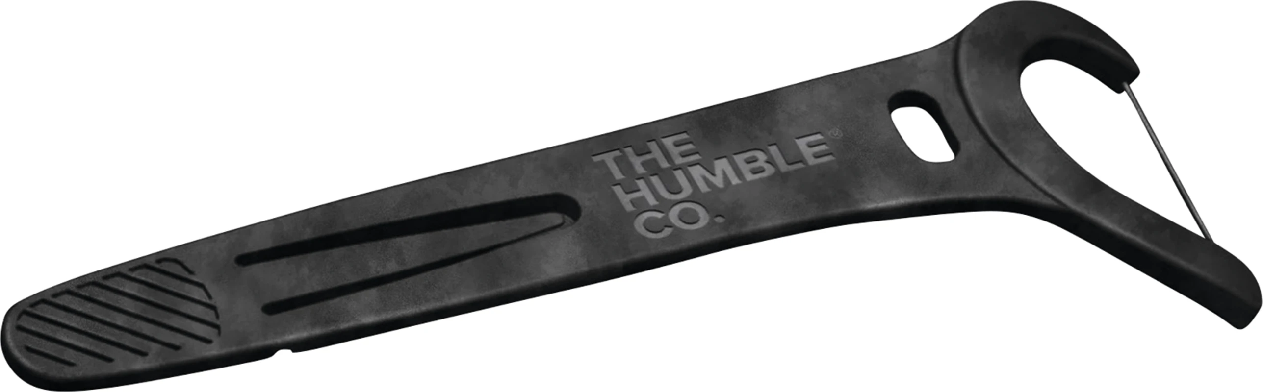 Humble Floss Picks Beutel 50 Stück Aktivkohle, mit abgewinkelten Griff