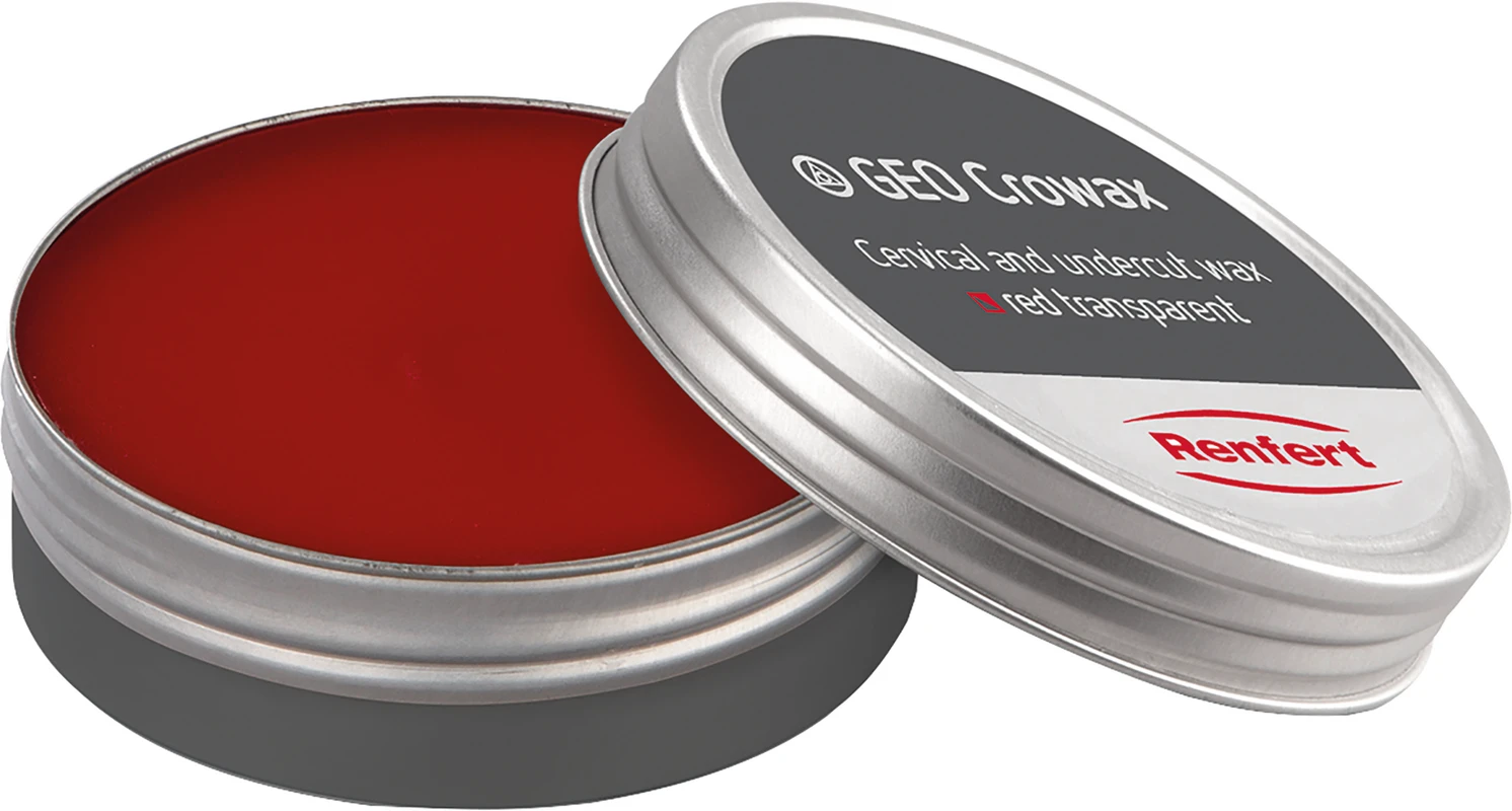 GEO Crowax Cervical- und Unterziehwachs Dose 80 g Spezialwachs rot-transparent