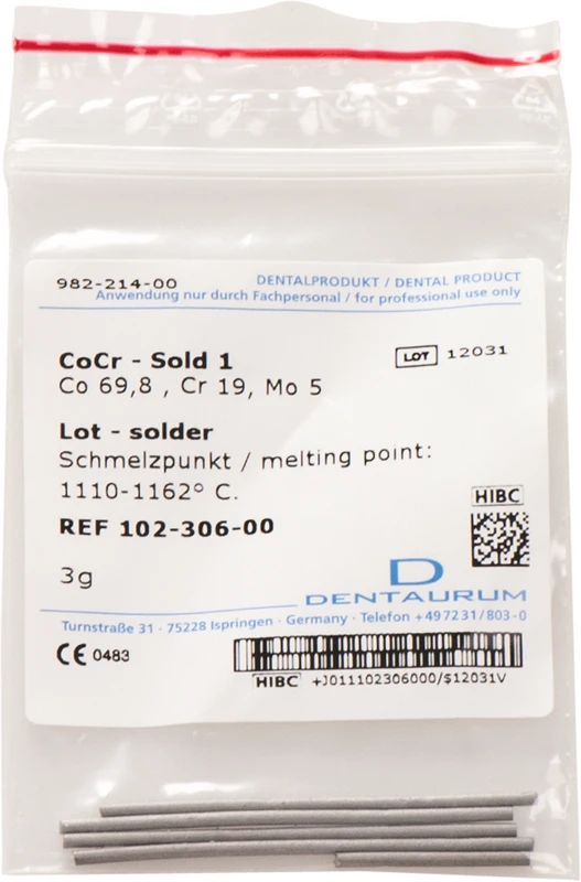 CoCrMo-Sold 1 Packung 3 g