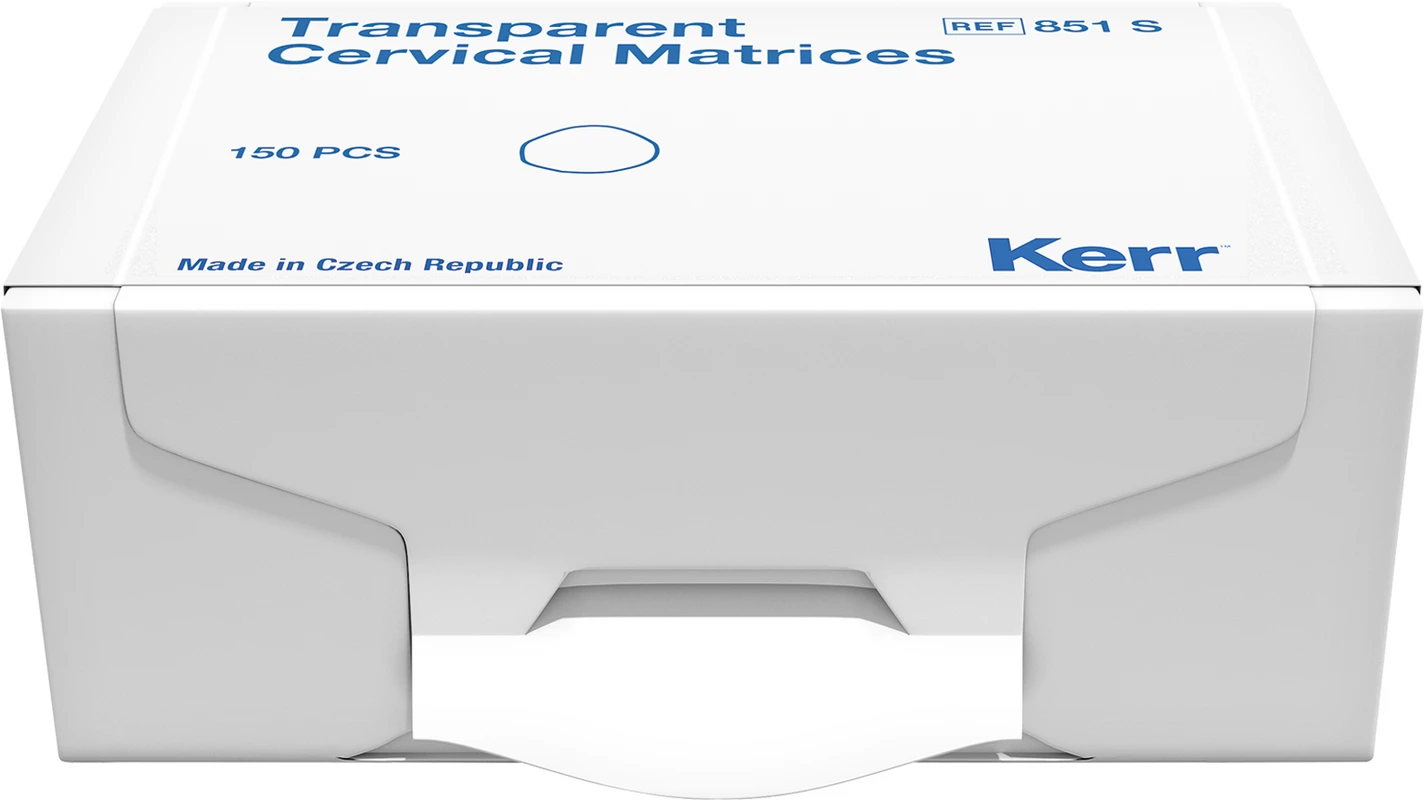 Zervikalmatrizen transparent Packung 150 Matrizen Form 851 S