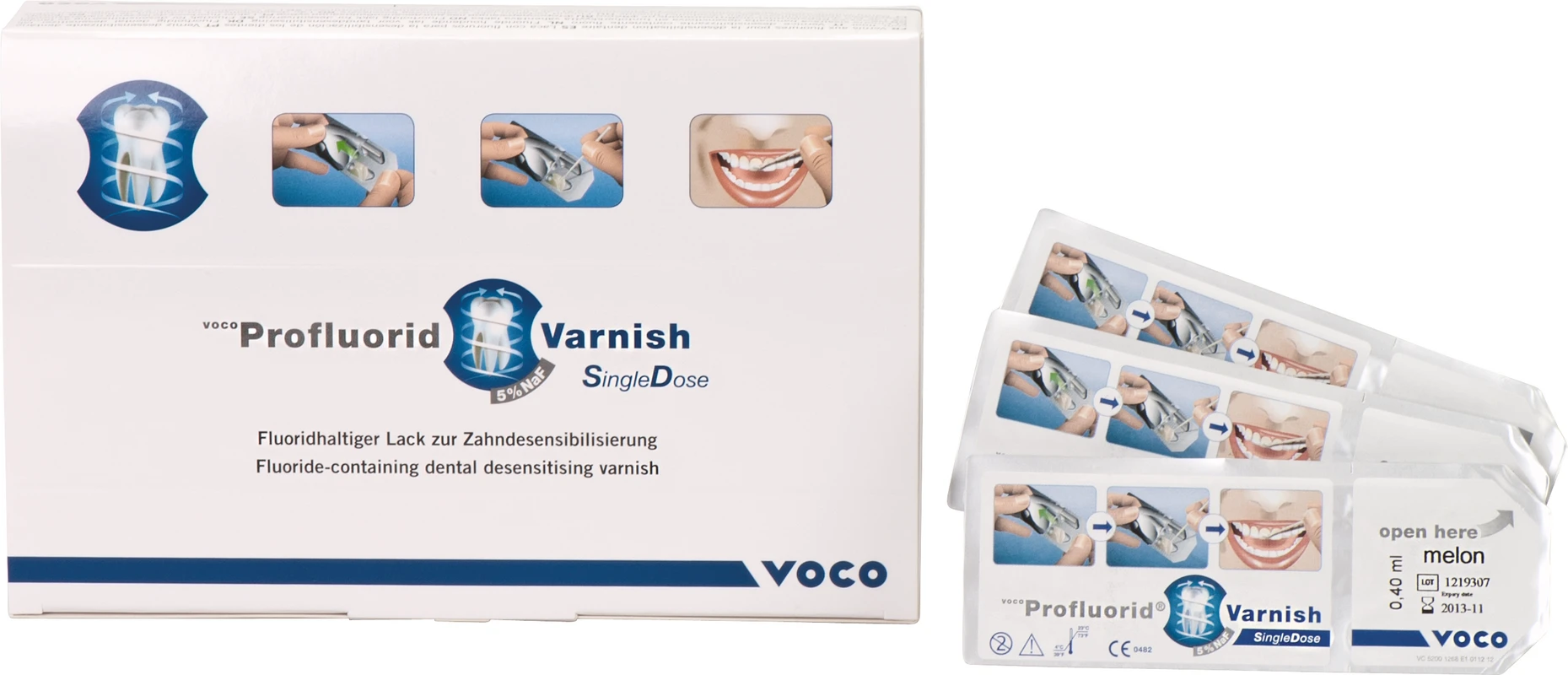 Profluorid® Varnish Packung 50 x 0,4 ml Single Dose Melone, Zubehör