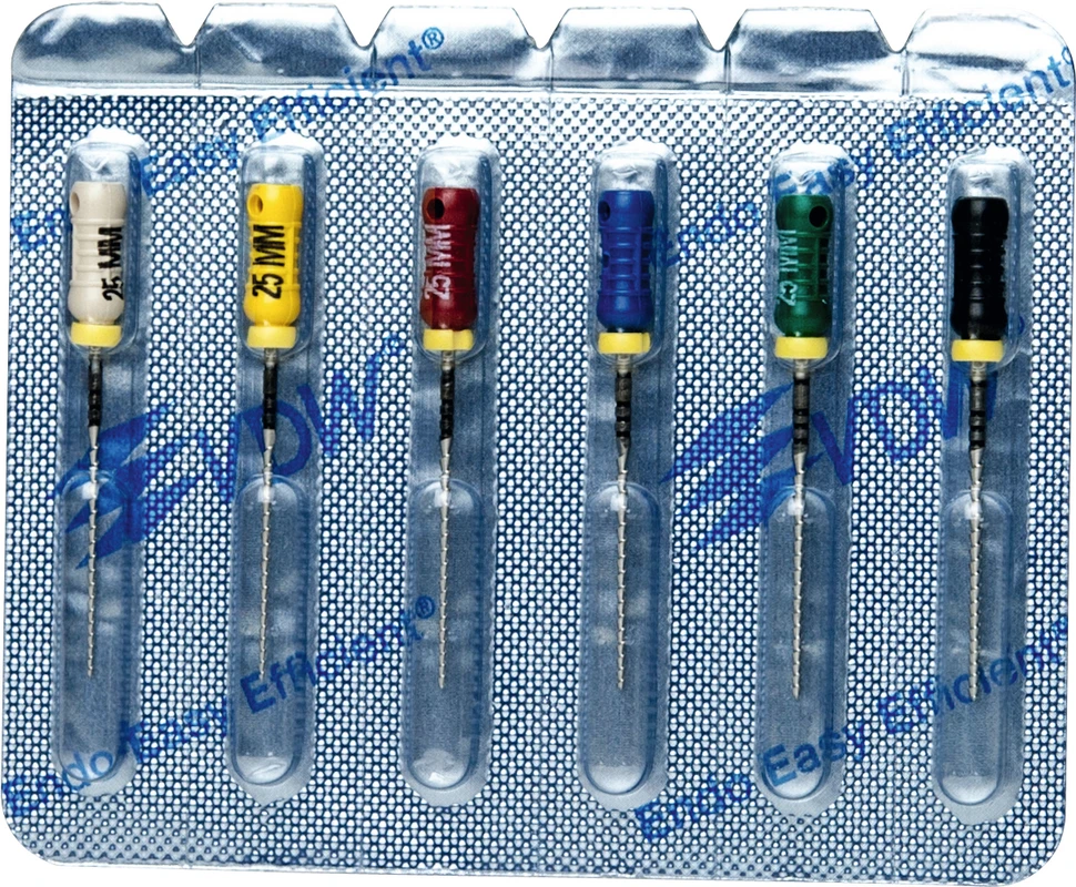 STERILE Hedstroem Feilen Sortiment 6 Stück 25 mm ISO 045-080