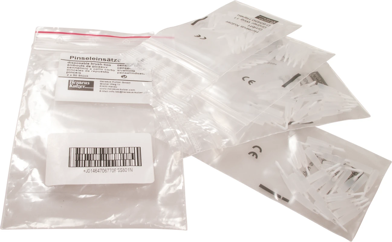 Pinseleinsätze Packung 2 x 50 Stück transparent