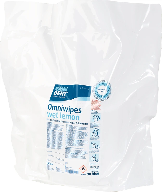 Omniwipes wet Lemon Packung 90 Stück lemon, 28 x 30 cm Omniwipes wet Lemon OMNIDENT
