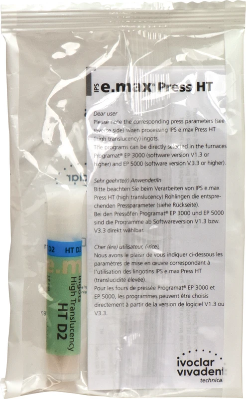 IPS e.max® Press Packung 5 Rohlinge HT D2