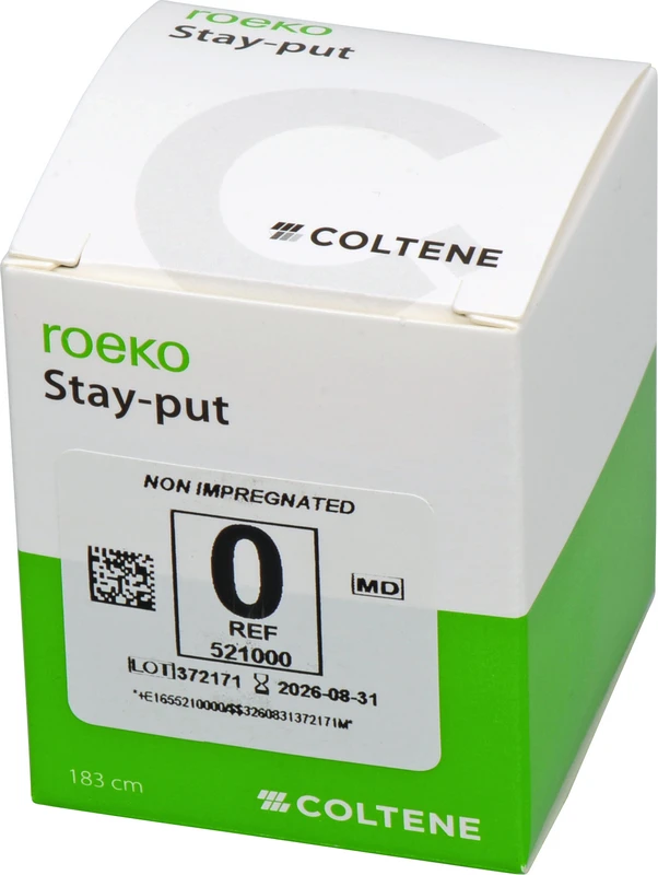 roeko Stay-put Packung 183 cm Faden weiß, nicht imprägniert, x-fein