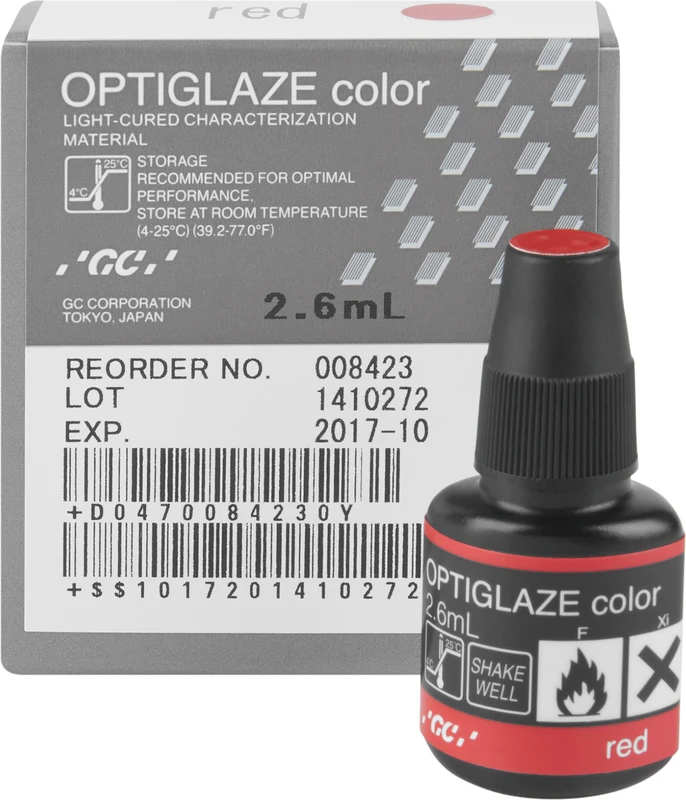 GC OPTIGLAZE® color Flasche 2,6 ml rot