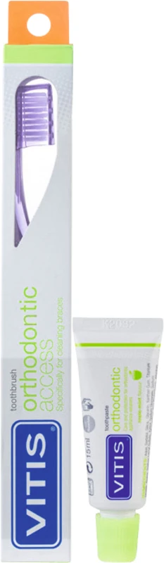 VITIS® orthodontic access Zahnbürste Box Set 1 Zahnbürste, 15 ml Zahnpasta