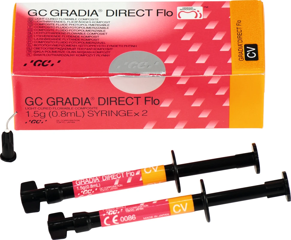 GC GRADIA® DIRECT Flo Packung 2 x 1,5 g Spritze CV GC GRADIA® DIRECT Flo GC