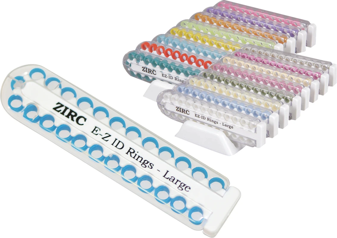 EZ-ID Markierungsringe Packung 25 Stück blau, Ø 9 mm EZ-ID Markierungsringe Medicom