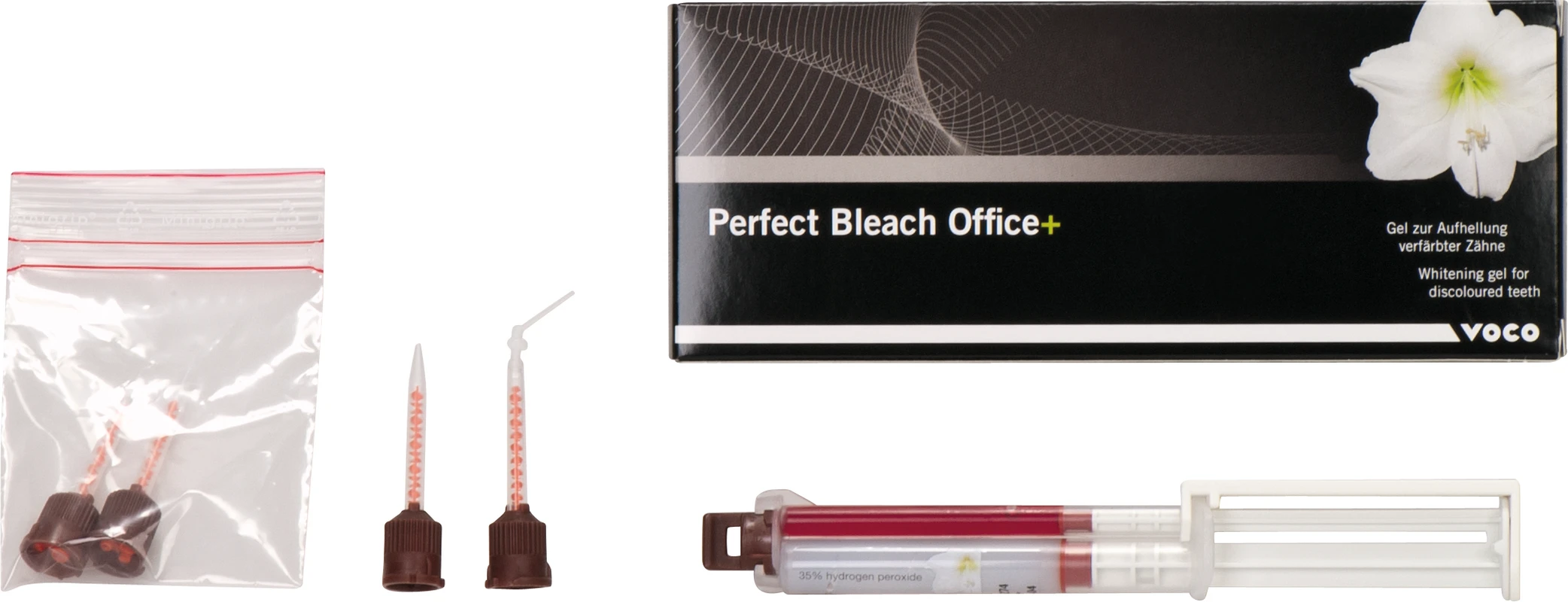 Perfect Bleach Office+ Packung 4 ml Gel Spritze, Mischkanülen Typ 14