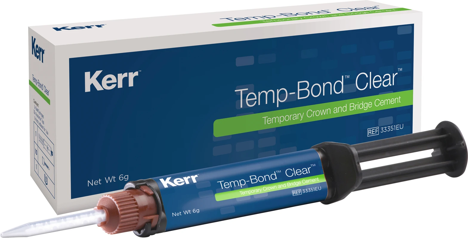Temp-Bond® Clear™ Packung 6 g Spritze, 10 Mischkanülen