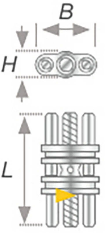 VECTOR® Standard-Dehnschrauben Packung 50 Stück VECTOR 100, (B x H x L) 6,2 x 2,8 x 12 mm, Dehnung 5 mm