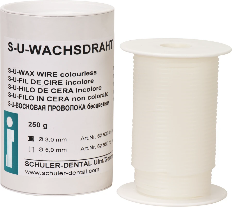 S-U-WACHSDRAHT extra weich Rolle 250 g farblos, Ø 3 mm, extra weich S-U-WACHSDRAHT extra weich SCHULER-DENTAL