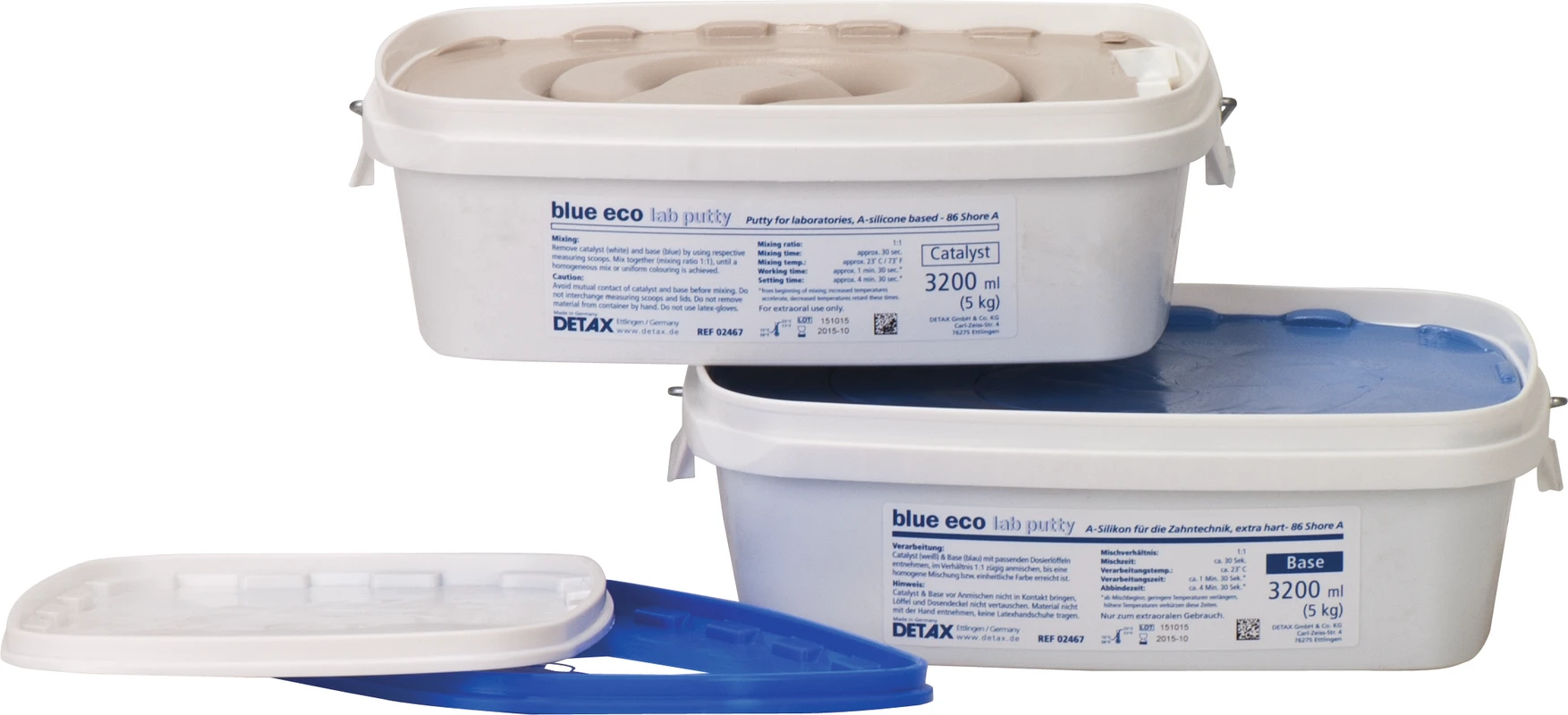 blue eco Großpackung 5 kg Base, 5 kg Katalysator, 2 Dosierlöffel