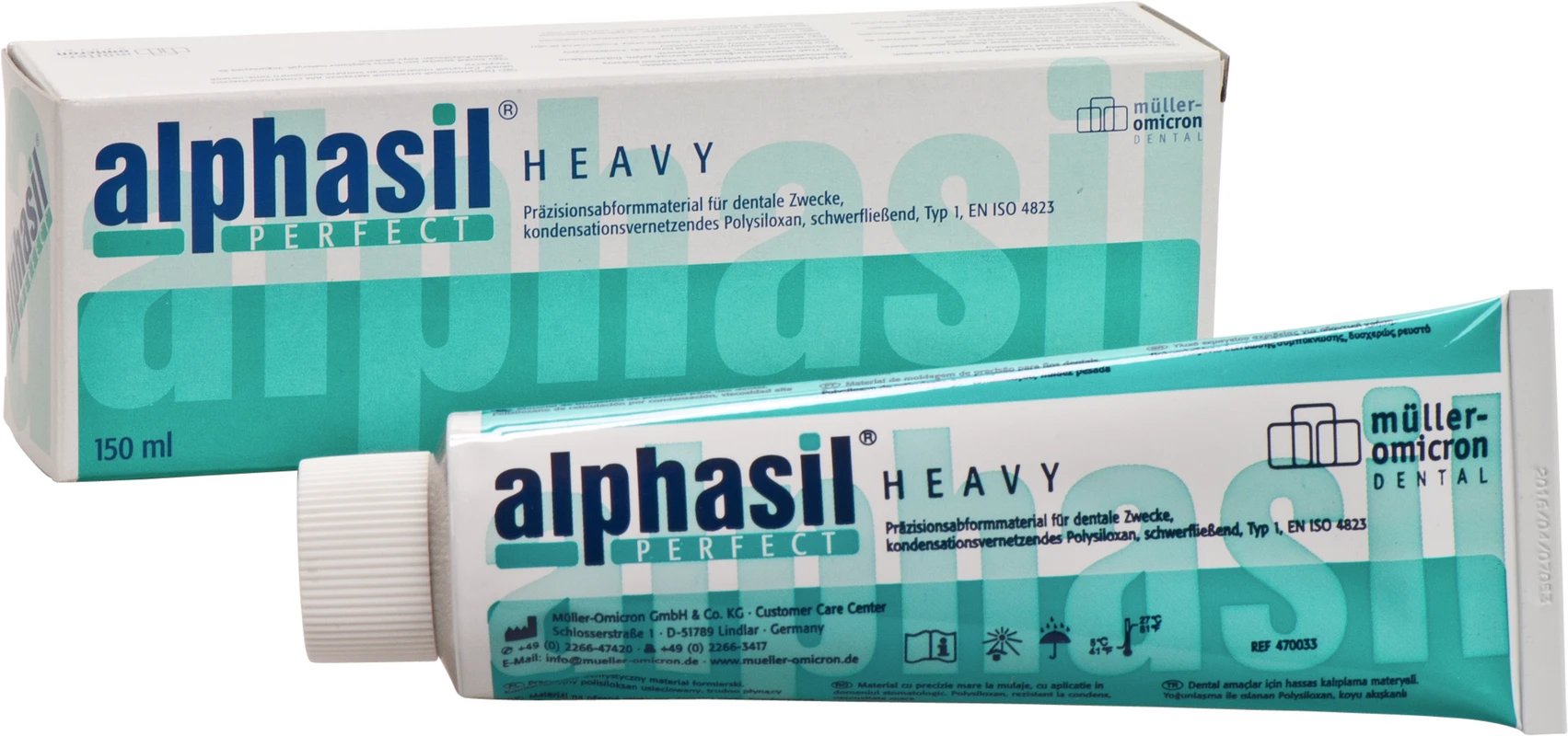 alphasil® PERFECT Tube 150 ml HEAVY, türkis