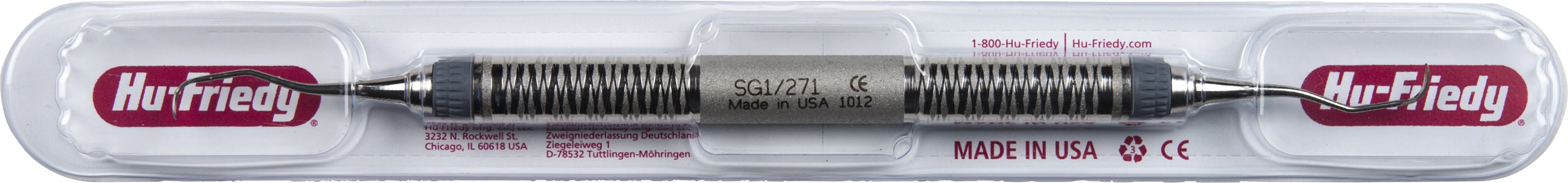 Küretten Gracey Standard Stück Figur 1/2, oral/labial, Griff #7, grau