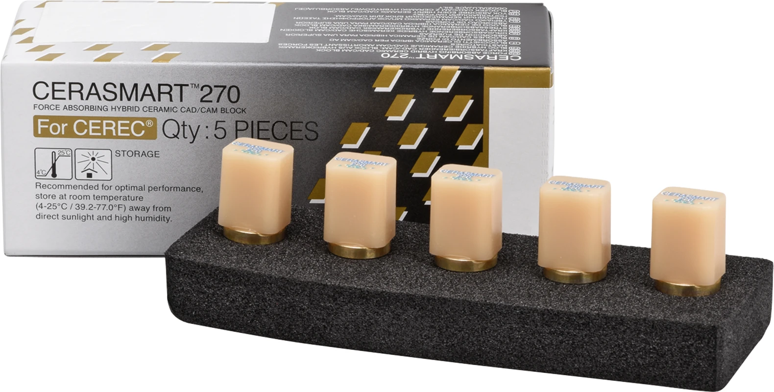 GC CERASMART™ 270 Packung 5 Stück Größe 12, A2 HT, Cerec