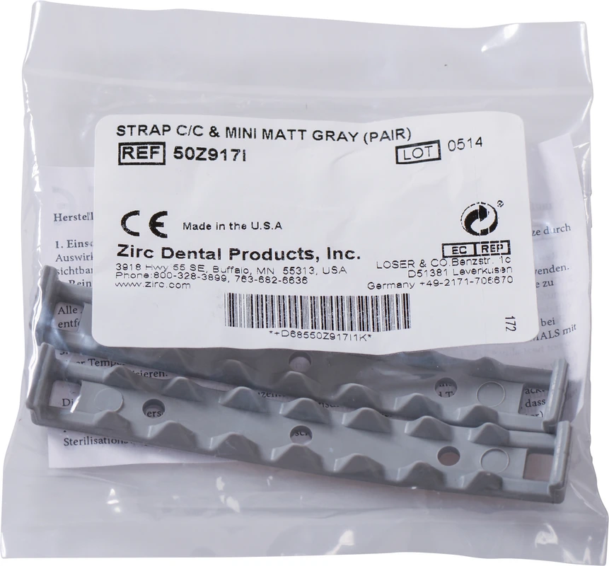 Locking Strap Fixiergurt Packung 2 Stück grau