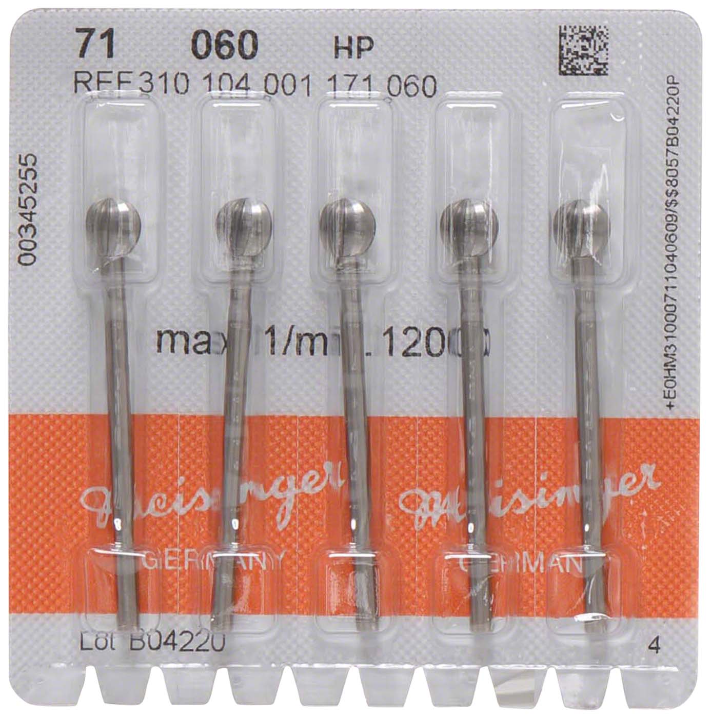 Stahlfräser 71 Packung 5 Fräser ISO 060, HP Stahlfräser 71 Hager & Meisinger