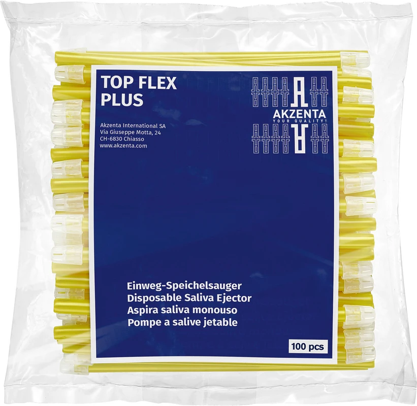 TOP FLEX Speichelsauger Packung 100 Stück gelb