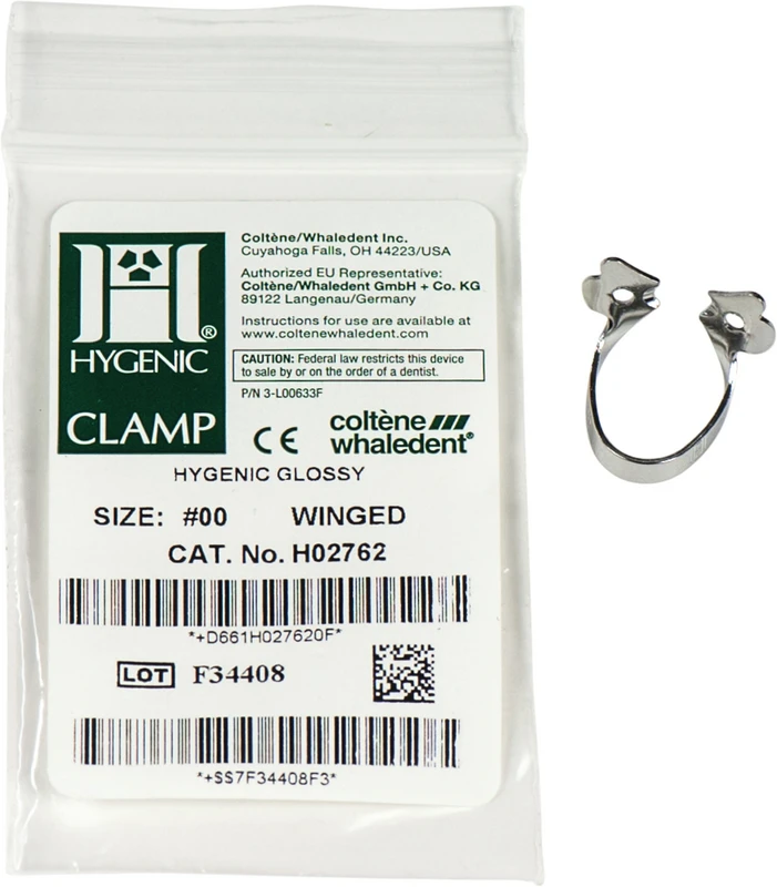 HYGENIC® Dental Dam Klammern Stück Flügelklammer für Prämolaren OK, UK, 00