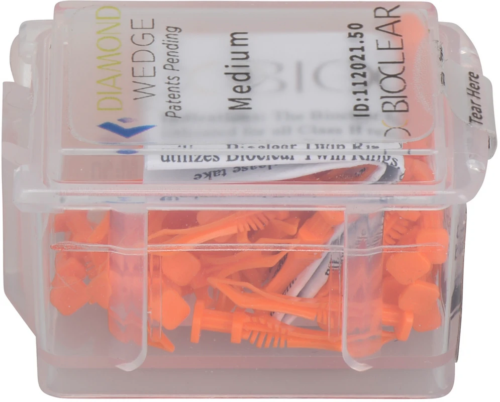 Bioclear Diamond Wedges Packung 50 Stück medium, orange