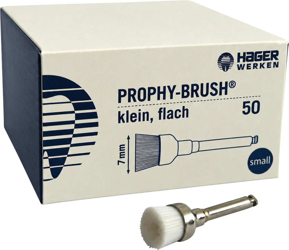 Prophy-Brush Packung 50 Stück weiß flach, mittelhart