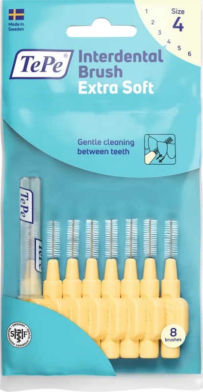 TePe® Interdentalbürsten Extra Soft Packung 8 Stück gelb, Ø 0,7 mm