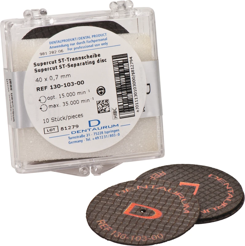 Supercut ST-Trennscheiben Packung 10 Stück ST, braun, Ø 40 mm x 0,70 mm