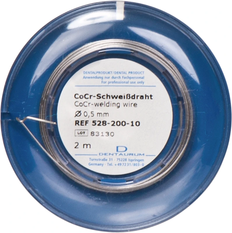 CoCr Schweißdraht Rolle 2 m Draht, Ø 0,5 mm