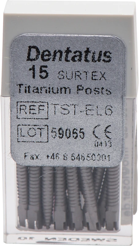 Classic Surtex Titan Wurzelstifte Packung 15 Stück 14,2 mm, Ø 1,8 mm, Größe 6