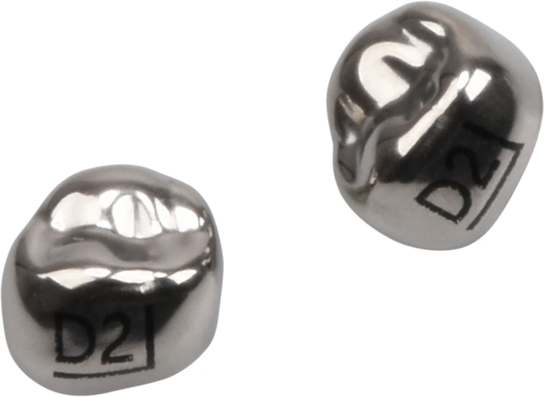 Edelstahlkronen Packung 5 Stück D-UR-2, für Milchmolaren