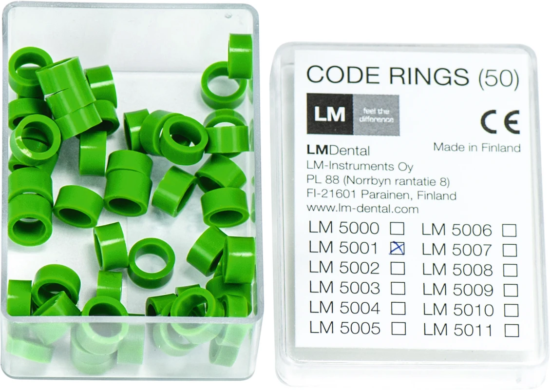 Codierringe Packung 50 Stück grün Codierringe Medicom