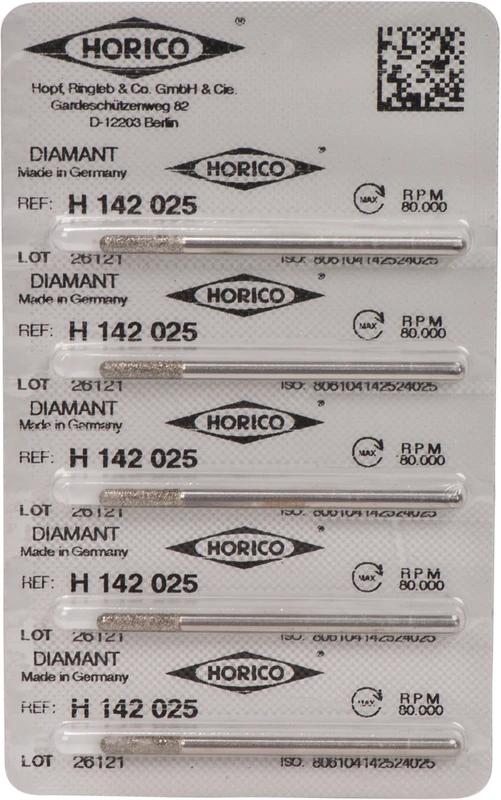 Diamantschleifer H 142 Packung 5 Stück HP, Figur 142, 10 mm, ISO 025