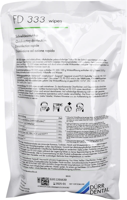 FD 333 wipes Flächen-Desinfektion Nachfüllpackung 12 x 110 Stück