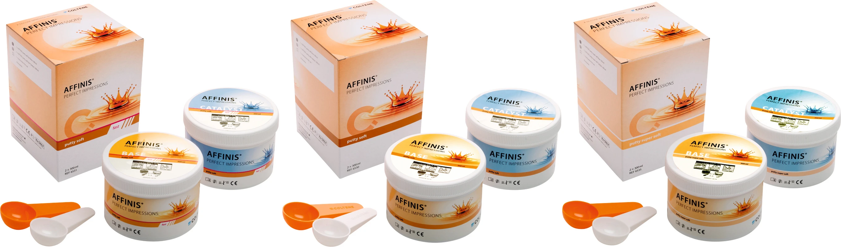 AFFINIS® Putty Packung 300 ml Base, 300 ml Katalysator, Putty soft fast AFFINIS® Putty COLTENE