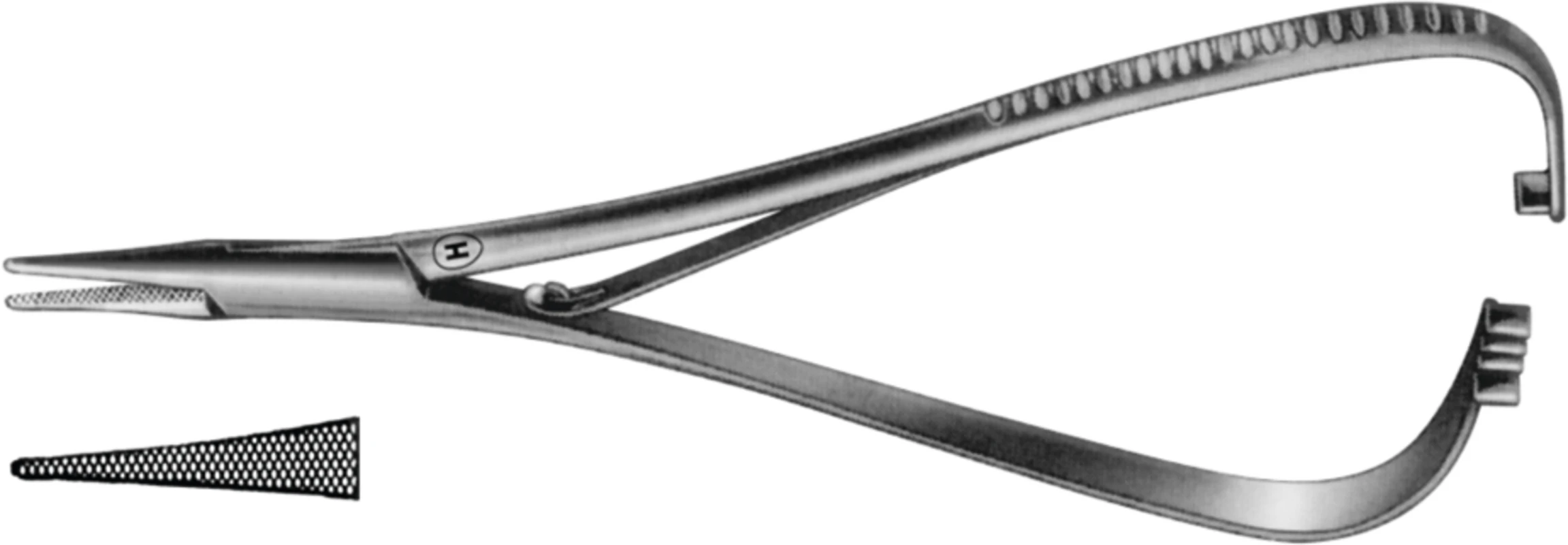 Nadelhalter nach Mathieu-Kocher Stück HSD 005-14, 140 mm, schlankes Maul