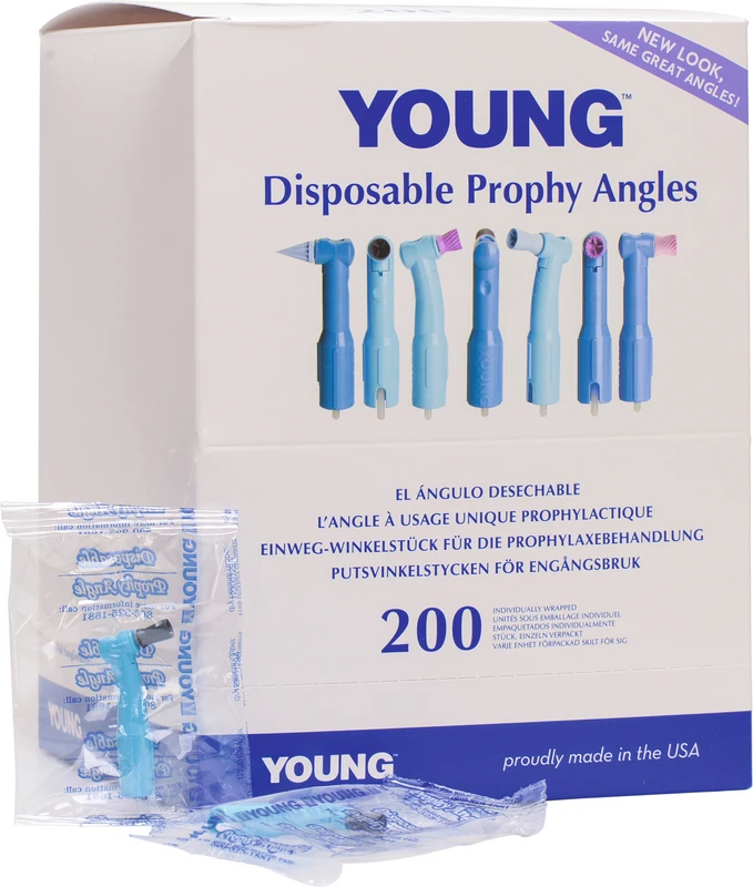 Young™ Einweg-Winkelstück Contra Turbo Plus Packung 200 Stück grau, lang, weich