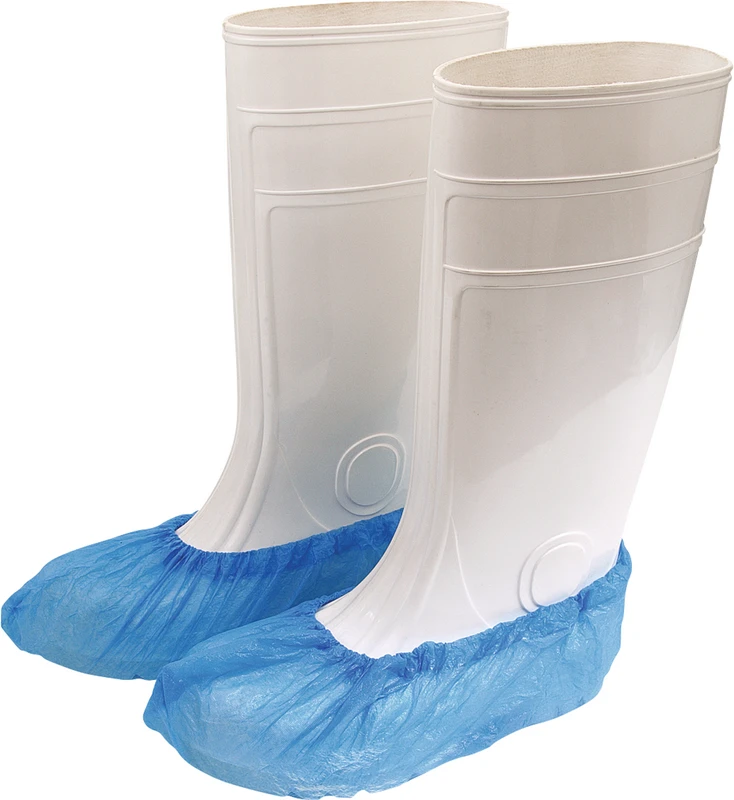 CPE-Überschuhe Karton 20 x 100 Stück blau, ca. 40 cm lang, Stärke 20 &micro;m