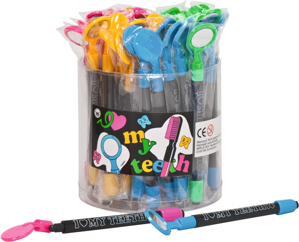 Mundspiegel Radiergummi Packung 48 Stück plus Radiergummi
