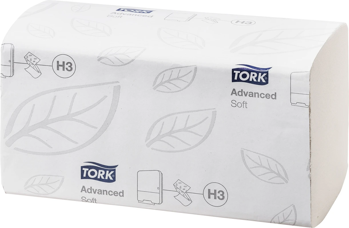TORK® schnellauflösendes Zickzack Handtuch (V-Falz) Packung 15 x 250 Stück, 2-lagig, hochweiß, schnellauflösend
