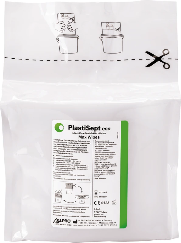 PlastiSept eco MaxiWipes ALPRO MEDICAL
