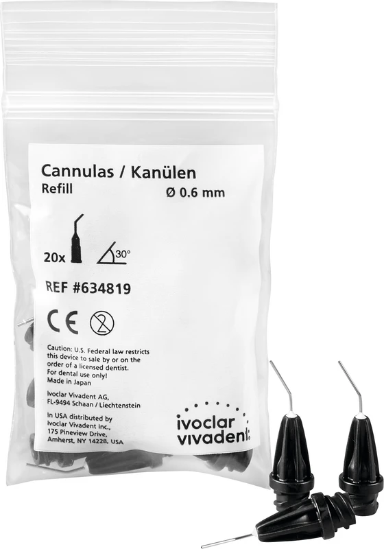 Helioseal® F Packung 20 Stück 30° gebogen, Ø 0.6 mm