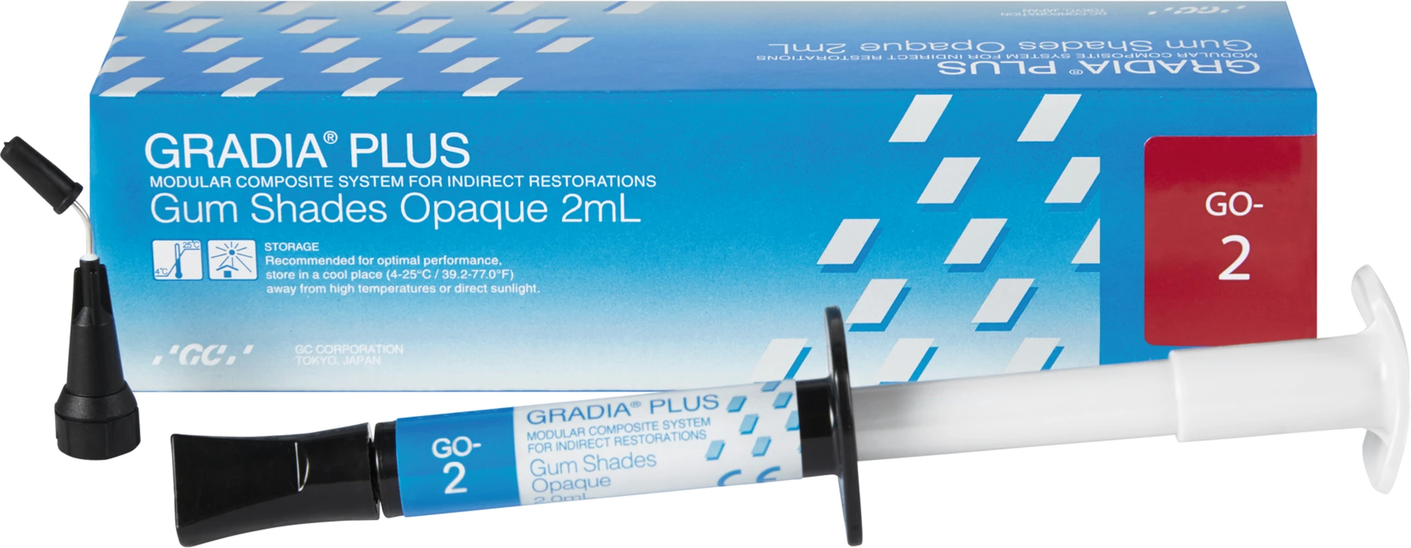 GC GRADIA™ PLUS Spritze 2 ml Paste gum opak GO-2