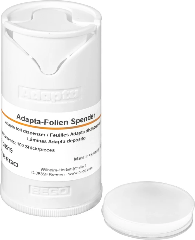 Adapta Packung 1 Folienspender, 100 Adapta-Folien 0,6 mm
