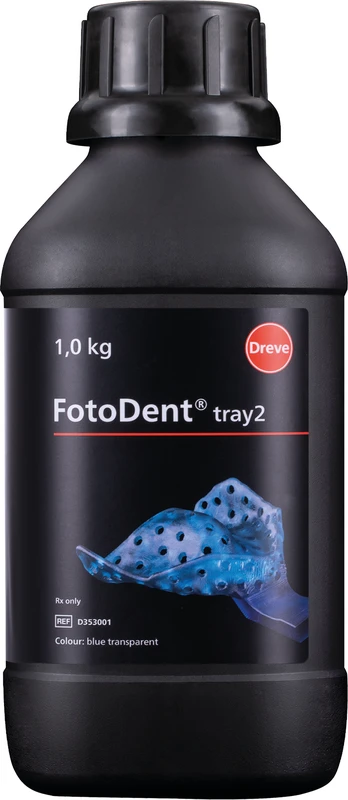 FotoDent® tray2 Flasche 1 kg 385/405 nm, blau-transparent